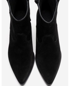 Resim Luvishoes Elıa Siyah Süet Hakiki Deri Kadın Western Bot Siyah 