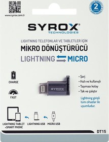 Resim Syrox Dt15 Microusb To Lightning Dönüştürücü 