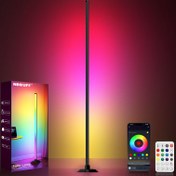 Resim Uygulama ve Uzaktan Kumandalı Akıllı RGB IC LED Köşe Zemin Lambası - 16 Milyon Renk, 68+ Dinamik Sahne, Müzik Senkronizasyonu, Zamanlayıcı, USB Güçlü, Oturma Odası, Yatak Odası, Oyun Odası & E-Kitap Okuma Işığı, Sağlam Yapılı 