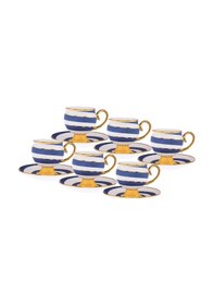 Resim İstanbul Porselen Efsun 6 Kişilik Kahve Fincan Takımı 90 Ml 