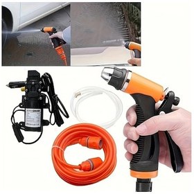 Resim Xuweiwei Hotu 12v Yüksek Basınçlı Sprey Seti Black Orange Araç Ve Dış Mekan Kullanımına Uygun Hafif Portatif 