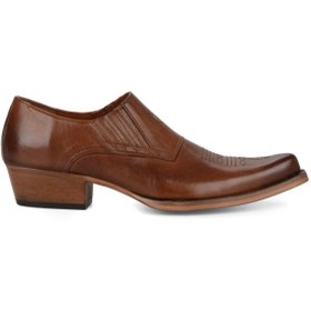 Resim FootCourt Erkek Taba Deri Bağcıksız Kovboy Ayakkabı 