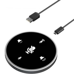 Resim Bilgisayar Için USB Konferans Mikrofon, 360 ° Omnidirectional Condenser Pc Siyah (Yurt Dışından) 