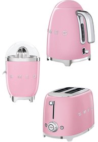 Resim Smeg Pembe Kettle-1x2 Ekmek Kızartma Makinesi Ve Narenciye Sıkacağı Seti 