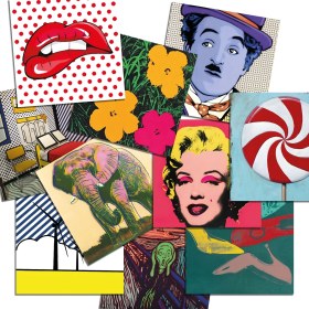 Resim Tink Kendinden Yapışkanlı Popart3 Desenli Pvc Karo 15X15 cm 10'lu Paket 