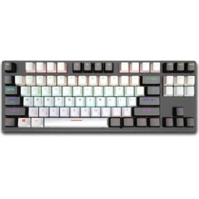 Resim Leaven K550 Kablolu Rgb Mekanik Klavye - 87 Tuşlu, Işıklı, Ergonomik Tasarım, 150CM Kablo, Bilgisayar Pc Için, Siyah-Beyaz, Mavi Switch 
