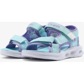 Resim Skechers Sola Glow Sandal Büyük Kız Çocuk Mavi Işıklı Sandalet 303024L Lblv 