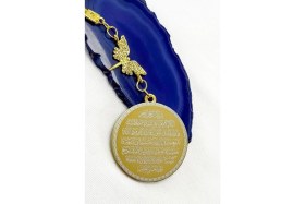 Resim Zirkon Taşlı Kelebek Aksesuarlı Çelik Ayetel Kürsi Felak Nas Ihlas Araba Dikiz Ayna Süsü 