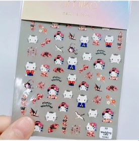 Resim Cartoon Hellokitty Sanrio Nail Sticker Pixel Melody Mosaic Kuromi Anime Stickers Nail Art Decoration Dıy Press On Nails Koyu Gri Chına 