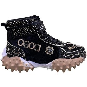 Resim Guja 351 Kadın Kadife Tasarım Bilekli Taşlı Şık Spor Ayakkabı 001 