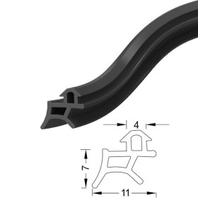 Resim Pvc Kapı ve Pencere Fitili 35 Metre Siyah 