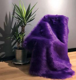 Resim Halı Vagonu Mor Renkli Uzun Tüylü Exclusive Post - Tekli (Tek Uçlu) / 75x150 