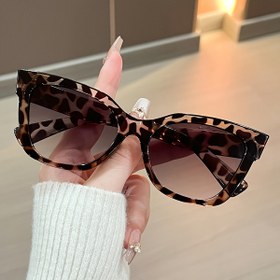 Resim 1 adet Retro Leopar Desenli Kare Moda Gözlük Kadınlar için - Şık PC Çerçeve, Dayanıklı Plastik Menteşeler, Her Gün Moda için Şık Aksesuar 