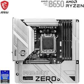 Resim MSI B650M Project Zero AM5 Soket DDR5 7600(OC) MHz mATX Anakart 