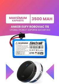 Resim Anker Eufy Robovac 11s Batarya (MAKSİMUM KAPASİTE) Naccon 14.4v 3500mah Akıllı Robot Süpürge Pili 