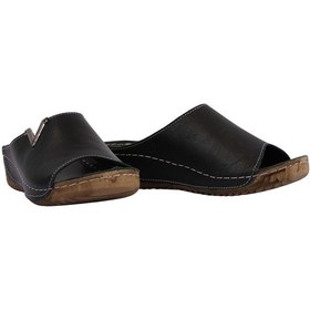 Resim Napa Shoes Hakiki Deri Yumuşak Taban Rahat Günlük Kadın Terlik Napa-211 Siyah 