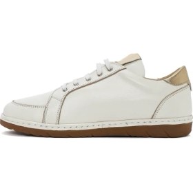 Resim Derimod Kadın Krem Bağcıklı Deri Sneaker 26PFD410518 