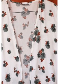 Resim Gabria Kadın Gül Desenli Kimono Grı Çok Renkli 