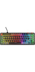 Resim Rampage Yoru Mını Siyah/gri Type-C Bağlantılı Outemu Red Swich Q Mekanik Gaming Oyuncu Klavye Rgb 
