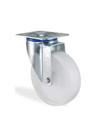 Resim Kama Ø80 Polipropilen Dönerli Tekerlek Flanş Bağlantılı 100 Kg. Kapasiteli 