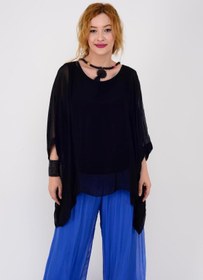 Resim Park Moda 1688 Yarasa Kol Ipek Bluz 