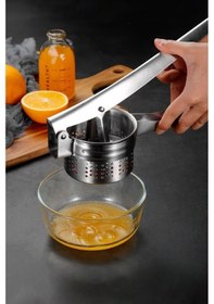 Resim Çelik 9 Cm Çaplı Patates Ezici Püre Yapıcı Meyve Sıkacağı Pres Mt210 