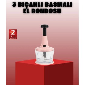 Resim Manuel Sebze Rondosu Pratik Bas Kes Doğrayıcı 