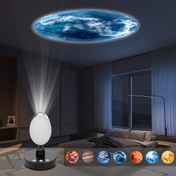 Resim 7 Değiştirilebilir Gezegen Resmi ile USB Şarj Edilebilir Gezegen Projektörü, 360 Derece Dönebilen Gece Lambası, Eğitici Uzay Temalı Dekor, Yatak Odası veya Ofis için Mükemmel, Astronomi Tutkunları için İdeal Hediye, Yatak Odası Dekoru | Modern Gece Lambası | USB Şarj Edilebilir Işık, Gezegen Duvar Lambaları 