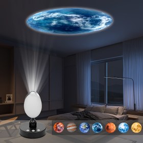 Resim 7 Değiştirilebilir Gezegen Resmi ile USB Şarj Edilebilir Gezegen Projektörü, 360 Derece Dönebilen Gece Lambası, Eğitici Uzay Temalı Dekor, Yatak Odası veya Ofis için Mükemmel, Astronomi Tutkunları için İdeal Hediye, Yatak Odası Dekoru | Modern Gece Lambası | USB Şarj Edilebilir Işık, Gezegen Duvar Lambaları 