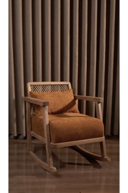 Resim Aberteka Dante Ahşap Venge Sallanır Berjer Teddy Hardal 