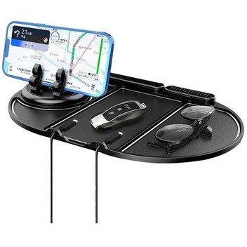 Araç İçi Kaydırmaz Ped 3d Numaratör Telefon Tutuculu Telefonluk