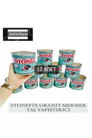 Resim STONE FİX 12'li Granit Mermer Ve Taş Yapıştırıcısı 800 Gram - Şeffaf Beyaz 