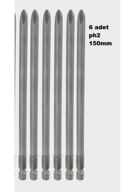 Resim Yıldız Bits Ucu 150 MM 6 Adet Bits Yıldız Uç 150 Mm Seç Ph2X150 Mm 