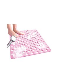 Resim Kare Vantuzlu Banyo Ve Duşa Kabin , Küvet İçi Kaydırmaz Vantuzlu Banyo Paspası Pembe Pembe 