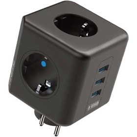 Resim Winnboss Akım Korumalı Isıya Dayanıklı 3 Lü Duvar Tipi Priz 3 Adet Usb 3440 1 