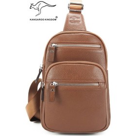 Resim Tek Omuz Askılı Sırt Göğüs Spor Hakiki Deri Çanta Kangaroo 8156K 