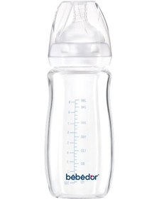 Resim Bebedor Geniş Ağızlı Isıya Dayanıklı Cam Biberon 260ml 51301 