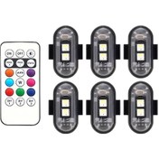 Resim Chuangyinshop A Set Uzaktan Kumandalı Rgb Led Rv Gece Lambası Akıllı Telefon Tuşlu Çok Renkli Usb Pil İle 