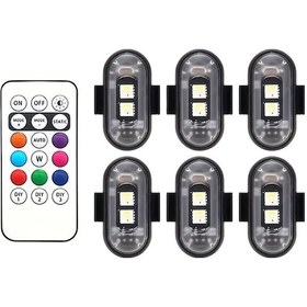 Resim Chuangyinshop A Set Uzaktan Kumandalı Rgb Led Rv Gece Lambası Akıllı Telefon Tuşlu Çok Renkli Usb Pil İle 
