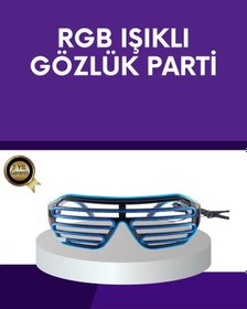 Resim Lvsqvr Led Işıklı Parti Gözlüğü Renkli Eğlence Aksesuarı 