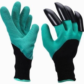 Resim Hype Store Hombak Kolay Fide Dikme Toprak Kazma Eldiveni - Sert Plastik Tırnaklı Bahçe Eldiveni 
