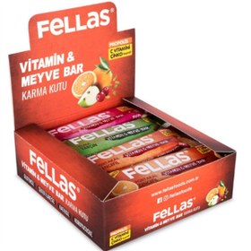 Resim Fellas vitamin & meyve bar karma kutu 35 gr 12 adet (3 çeşit) 