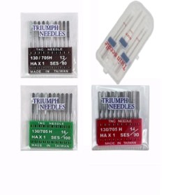Resim SINGER Dikiş Makine Iğnesi (12-14-16 Numara 30 Adet) Normal Iğne Ve 2mm-3mm-4mm Çift Iğne 3 Adet Gelecektir 