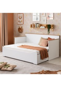 Resim Yavrulu Karyola, Tirilye Divan Karyola, Açılır Çift Kişilik Karyola + Soft Yatak 