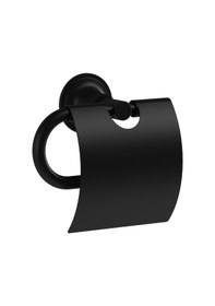 Resim VitrA Origin Classic A4452236 Kapaklı Tuvalet Kağıtlığı Mat Siyah 