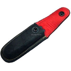 Resim Hakiki Deri Çakı Kılıfı No:2 - 12 Cm, Kemerlikli Pop Çok Renkli 