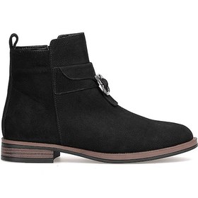 Resim Mammamia D25kb-8305 Kadın Hakiki Nubuk Deri Klasik Bot Siyah Siyah 