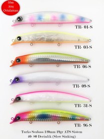 Resim Turko Seabass 120mm 19gr Ats Sistem Rapala Maket Balık - Renk Kodları - Tr-03-s 