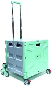 Resim Katlanabilen Portatif Merdiven Çıkabilen Market ve Pazar Alışveriş Arabası 