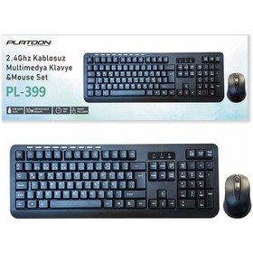Resim Platoon PL-399 Multimedya Kablosuz Klavye Mouse Set 